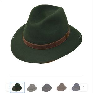 Mens’ or Womens’ NWT Borsolino Forest Green ‘Marco’ Felt Fedora